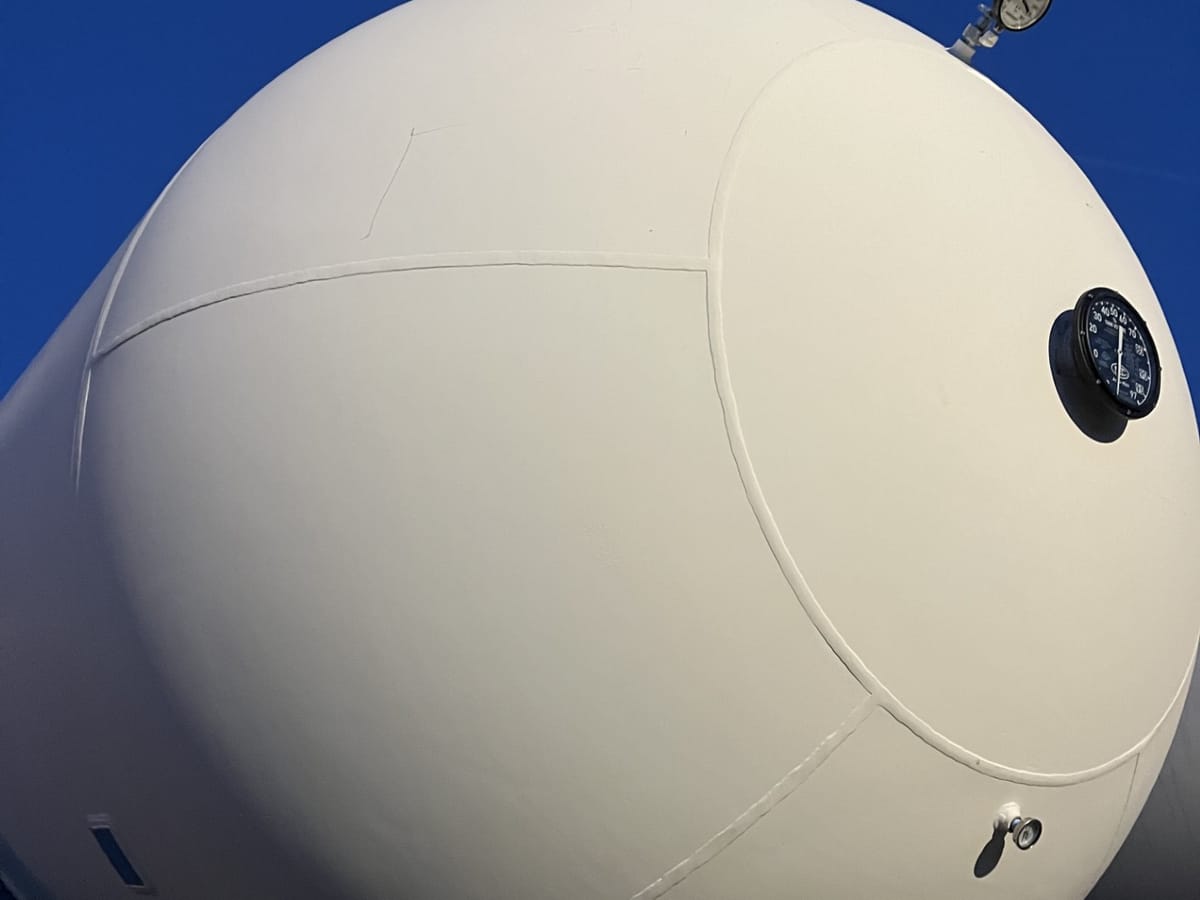 Propane Tank — Sphere — after cleaning